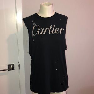 Distressed graphic tee